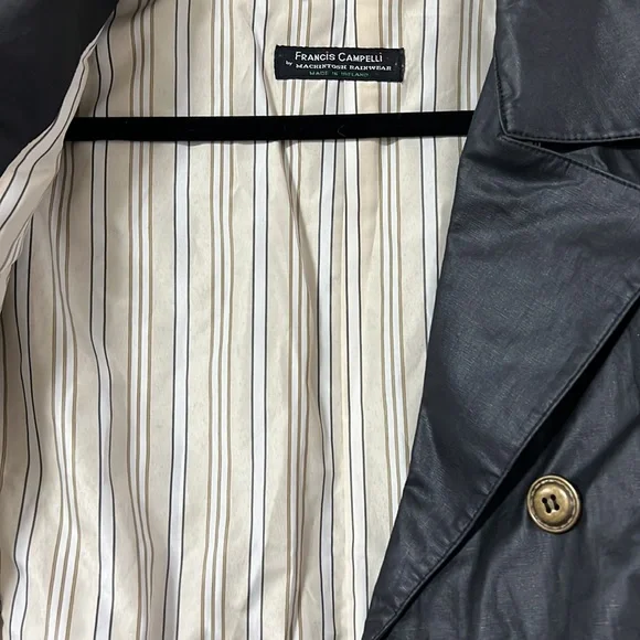 Francis Campelli Coat by Mackintosh Rainwear Belted Trench Waterproof Size 14 - Picture 4 of 9